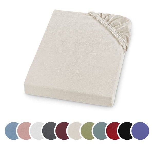 sleepling Flannelette Fitted Sheet, Made in Germany, 100% Cotton, Mattresses