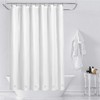 Barossa Design White Shower Curtain Liner with 6 Magnets -