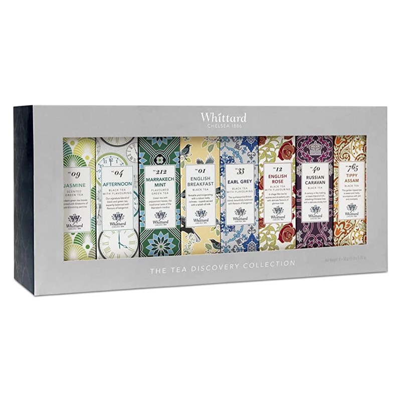 Whittard® | Tee-Kollektion verschiedene Geschmacksrichtungen | Geschenkbox Schwarzer und Grüner