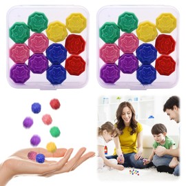 ARONRAVE Gonggi Korean Game 24 Pieces Gonggi Korean Traditional Game Gonggi Jack Stone Pebbles Set Gonggi Traditional Korean Game with Tiles