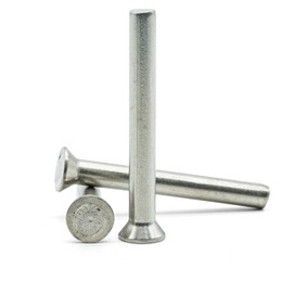 Hippo Hardware M4 (4mm X 8mm) Countersunk Head Solid Rivets A2 Stainless Steel DIN661 (Pack of 3)