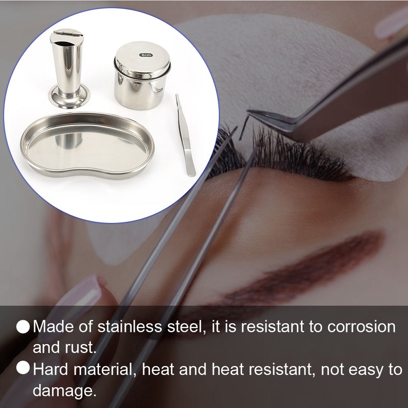Tattoo Disinfection Kit Medical Stainless Steel Disinfection Plate Tank Jar
