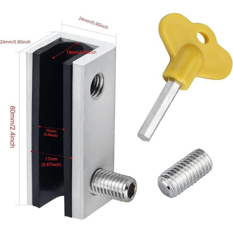 Window Locks, 4 Sets Sliding Security Window Lock with Key