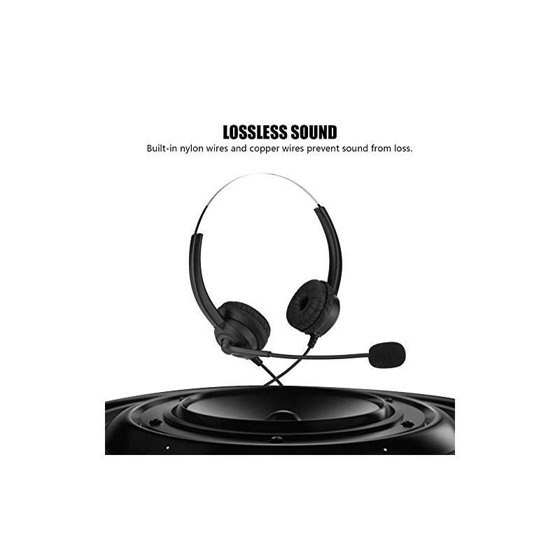 Auricular de Centro de Llamadas Celular con Micrófono Audifono Binaural