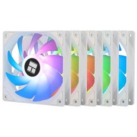 Thermalright 5 Pack TL-C12CW-S Ventilador de CPU de 120 mm Blanco ARGB Ventilador de Caja de Enfriamiento, Ventilador de Computadora Silencioso de 4 p