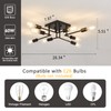 ASGYISA 8-Lights Semi Flush Mount Ceiling Light Fixture Modern Metal