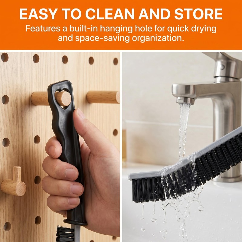 4Pcs Hard Bristle Crevice Cleaning Brush Grout Scrub Brushes Multifunctional