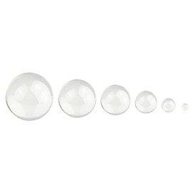 Clear Crystal Ball Sphere Transparent Grass Lens Ball 6 Pack 10mm,20mm,30mm,40mm,50mm,60mm for Photography Accessory Camera Photo Props, Teaching, Decoration