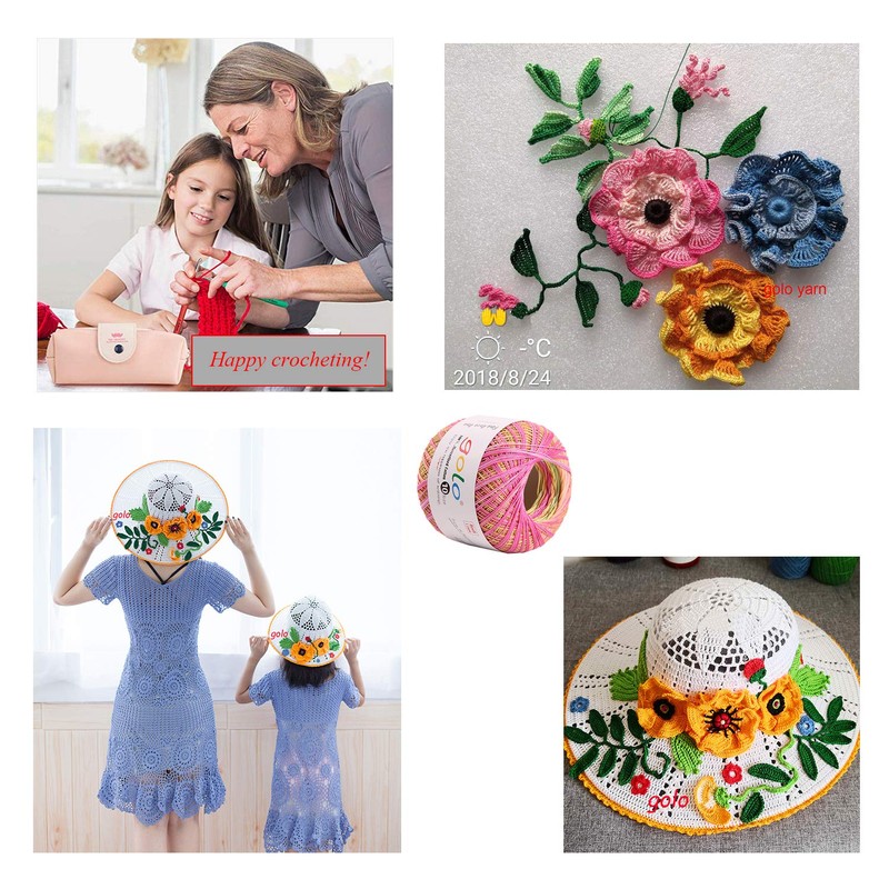 golo Crochet Thread Yarn for Hand Knitting Size 20 (Silver