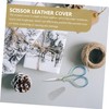 SAFIGLE 2Pcs Leather Scissors Protector Case Lightweight Barber Shear Cover