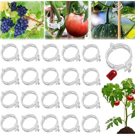 200 Pack Secured Plastic Plant Clips, 2024 Combinable Plant Support Clips, Plastic Trellis Clips for Climbing Plants, Vine Vegetables Fixing Clips, Plant Clips for Tomato Trellis & Peony Cages