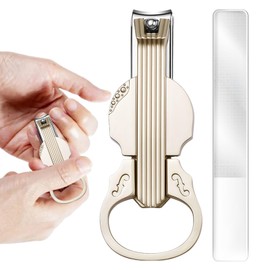 Nail Clippers,Nail Clippers for Women with Magnifier - 2-in-1 Violin Shape Fingernail Scissors Bottle Opener for Kids Daily Grooming Manicure Pedicure Travel Social Home