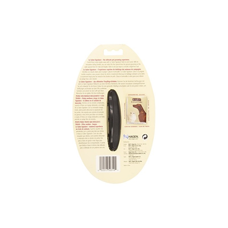 Le Salon 50310 Slide N Lock Grooming Comb for Cats