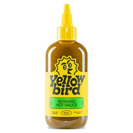 Yellowbird® Classic Serrano Hot Sauce 9.8 oz. Pantry Size (Kinda Hot | 1 Bottle | Made in Texas)