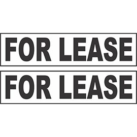 2-6x24 For Lease Real Estate Rider Sign Black