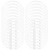 Abaodam 24 PCS Clear Plastic Shower Curtain Rings, Easy Snap