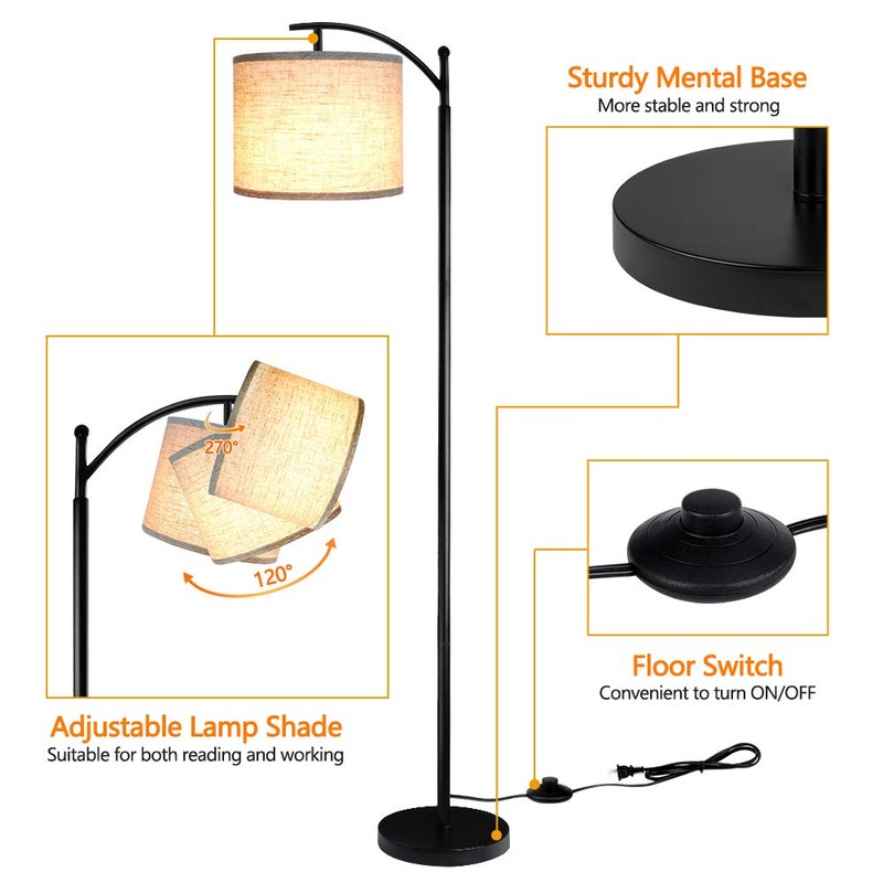 ROTTOGOON Floor Lamp for Living Room with 3 Color Temperatures
