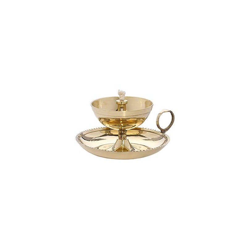 NKlaus 2x Ghee Lamp Oil Lamp Handmade Brass House Garden