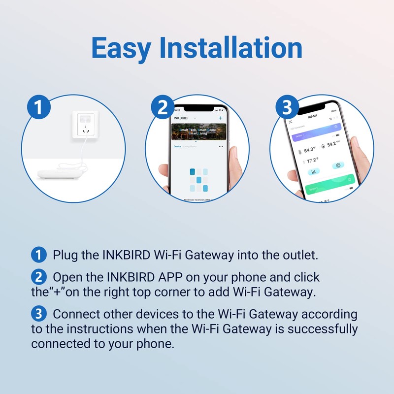 INKBIRD Wireless Pool Thermometer and WiFi Gateway Combo, with IBS-P01R