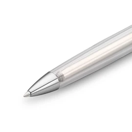 Kaweco STUDENT Ball Pen Transparent I Retractable Ballpoint Pen in Classic Design with Standard G2 Refills I Acrylic Ball Pen 13cm in Transparent with Silver Details