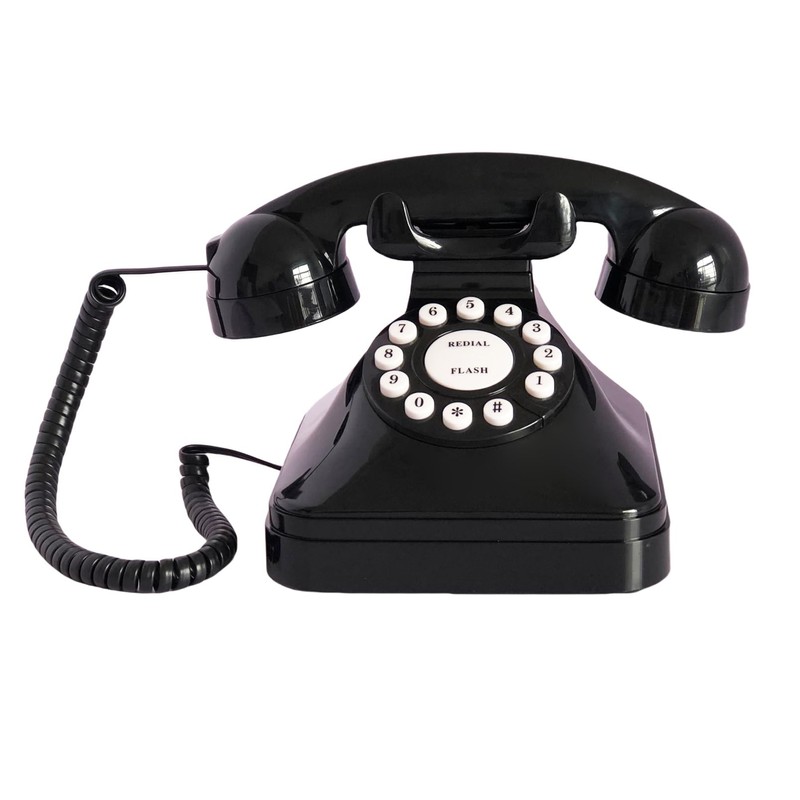 Retro Landline Home Phone,TelPal Corded Old Fashion Desk Phone, Basic