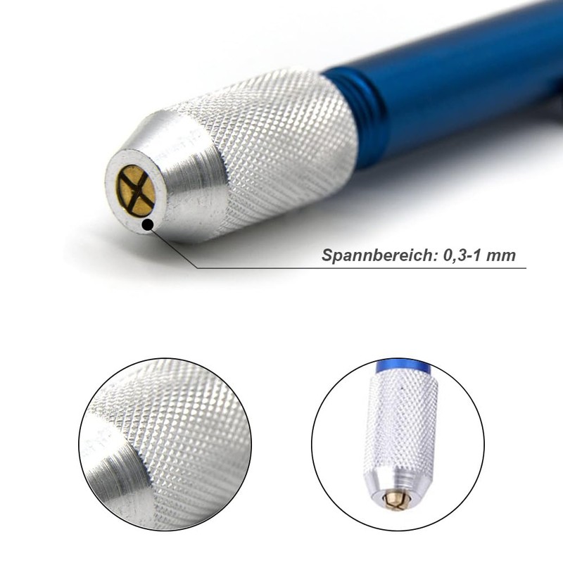 Saipor Hand Drill Mini Drill Pin Vise Hand Drill with