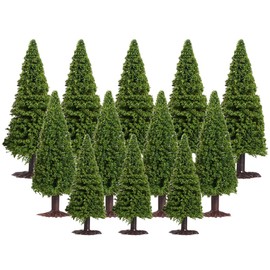 DECHOUS Pine Tree Model Tree, Tree Model, Landscape Tree Model, Railway Model, Building Diorama, Boxyard Landscape, 1/100, 1/150, 1/200, Set of 15