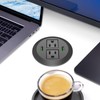 3 inch Desk Power Grommet, USB Grommet with Green Port,