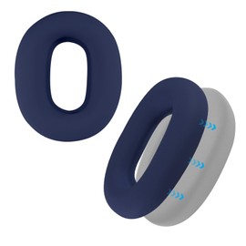 Adhiper XM5 Silicone Case Sweat Earpad Covers for Sony WH-1000XM5, Upgraded Ear Covers Silicone Case Accessories for Sony WH-1000XM5 Wireless Headphones, Sweatproof Easily Washable - Dark Blue