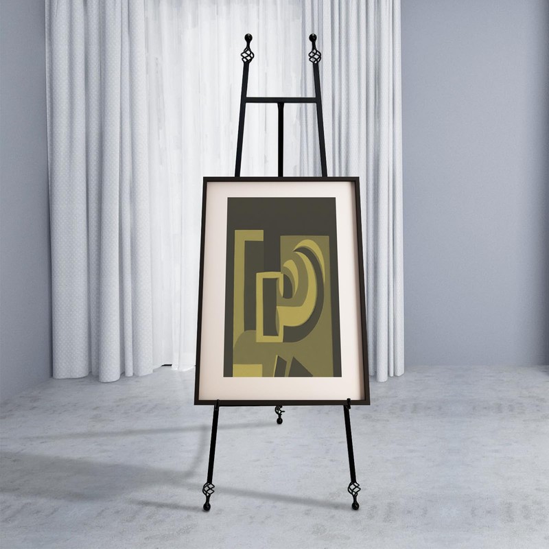 Metal Easel Stand with Chain Support for Mirror,Iron Floor Easels