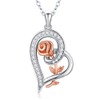 DESIMTION - Collar con Colgante de Plata de Ley 925,