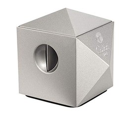 Colibri Quasar Premium 2-in-1 Desk Cutter - Ergonomic Dual V-Cut and Straight Cut, Spring-Loaded Stainless Steel Blade, Ideal for 60+ Ring Gauge Cigars - Gift for Cigar Enthusiasts (Metallic Silver)