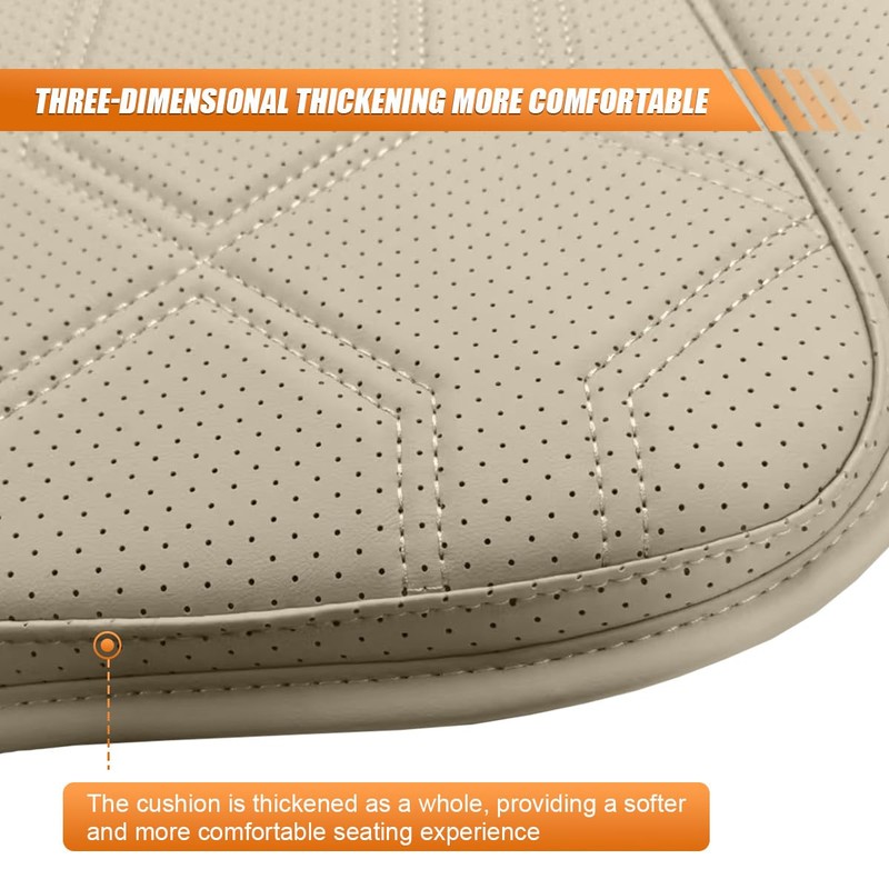 Craedli Car Seat Cushion, Breathable Leather Auto Front Seats Bottom