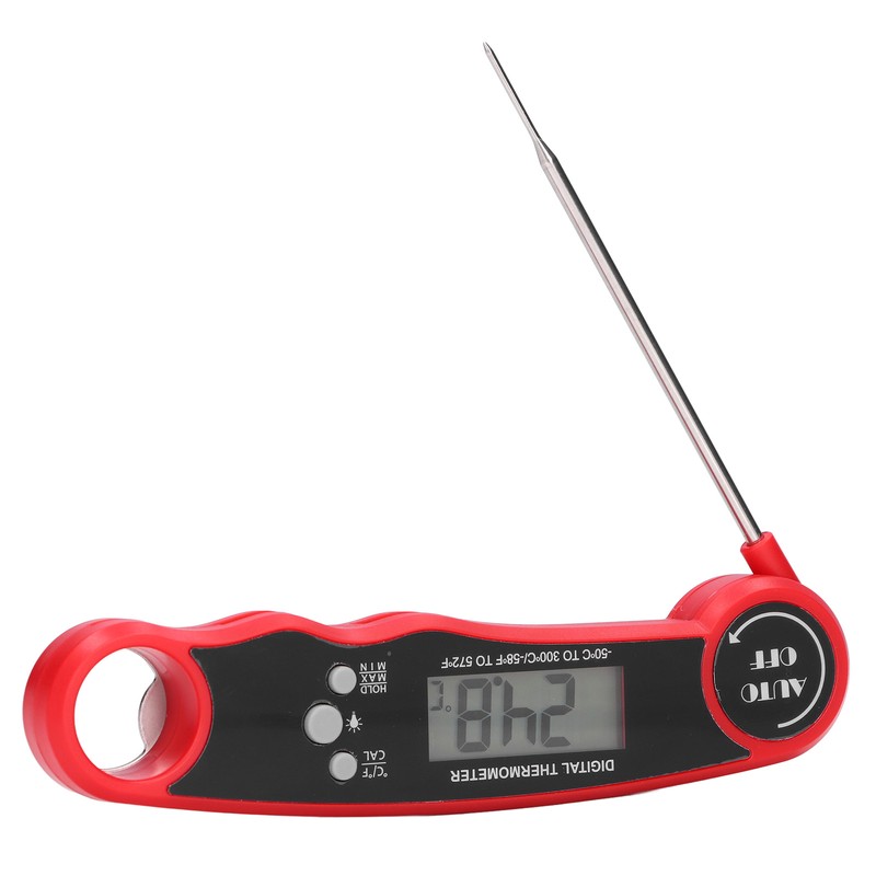 Food Thermometer Waterproof 304 Stainless Steel Folding Probe Fast Meat