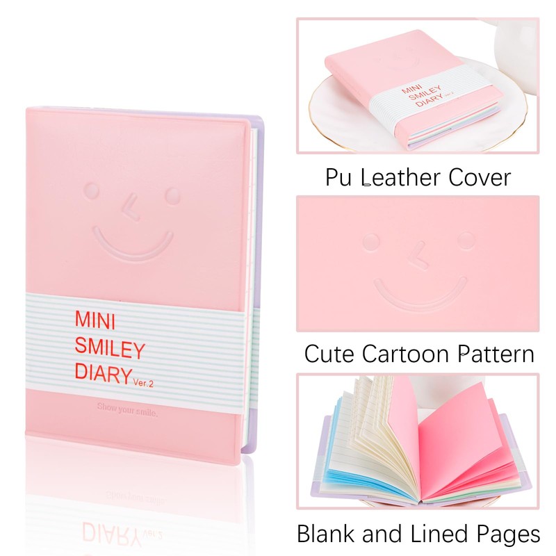QUMENEY 6PCS Pocket Notebook Hardback Journal Notepad Mini Portable Diary