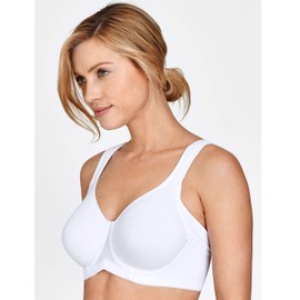 Miss Mary of Sweden Tshirt Bra for Women - Seamless Bra, Supportive Everyday Bra with Full Coverage, Comfortable and Breathable, Non-Padded Underwire Bra 34F White