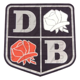 APUK Silver Roses Decal Emblem Sticker Badge Replacement for David Brown 880 990 995 996 Tractor