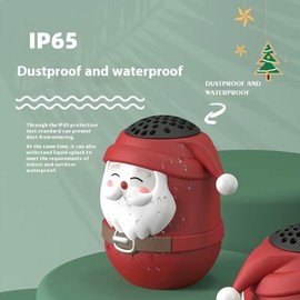 Portable Bluetooth Speaker with FM Radio，Cute Santa Wireless Speaker,Suitble for Party Office Desk Home Bedroom Kitchen,Gifts for Women Men