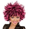 Women's Steamy Short Hair Wig Black with Coloured Strands Punk