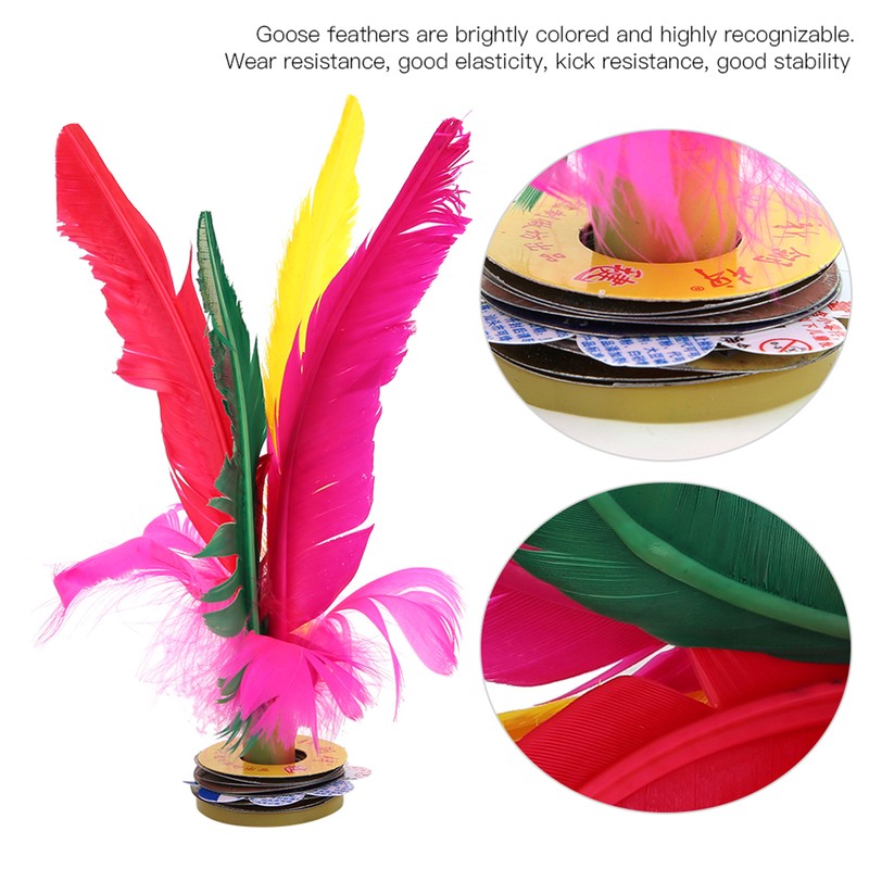 30Pcs Kick Shuttlecock Colorful Chinese Jianzi for Foot Sports Outdoor