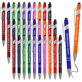 30pcs Motivational Pens Pens Bulk Multipack Inspirational Pens Positivity Pens Motivational Gifts Positive Messages With Stylus Tips Office Pens Black Ink For Women Men School Writing Pen With Sayings