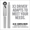 Real Avid X3 Ratcheting Screwdriver Set with 13 Bits, 3-in-1