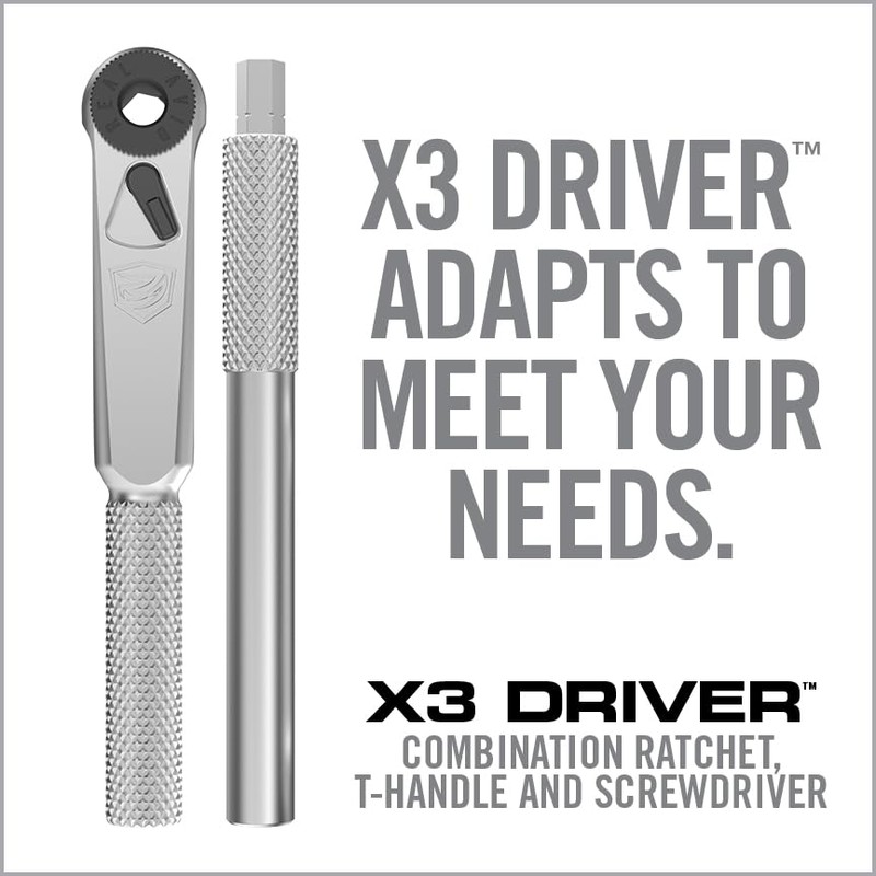 Real Avid X3 Ratcheting Screwdriver Set with 13 Bits, 3-in-1