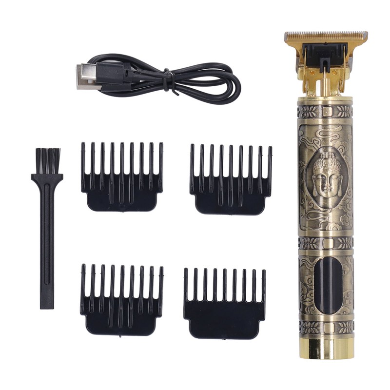 Professional Hair Trimmer T Blade Rechargeable Detail Beard Clipper with