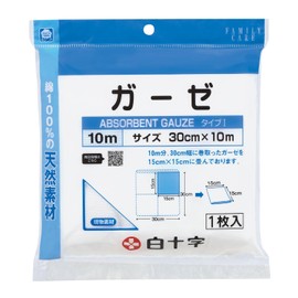 白十字 ガーゼ 30cm×10m 1枚 大容量 一般医療機器