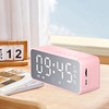 Bluetooth Speaker Alarm Clock Multifunction Electric Alarm Clocks Mirror Surface