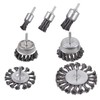 Rocaris 7Pcs Twist Knot Wire Wheel Brush for Drill Crimped