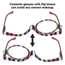Magnifying Cosmetic Glasses Colorful Rotating Single Lens Makeup Glasses Magnifying Glasses Cosmetic Folding Glasses Everyday Tools