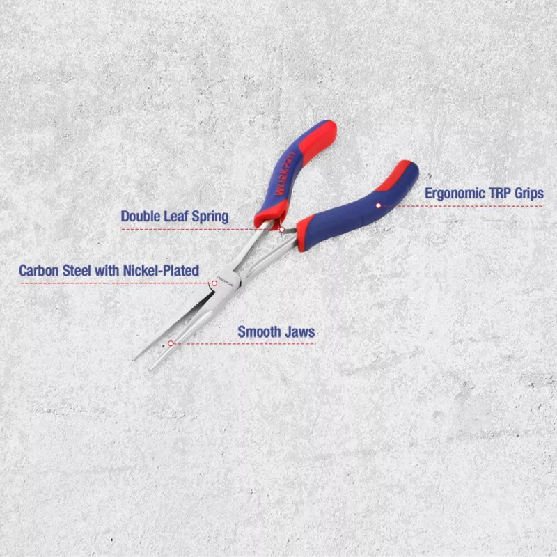 WORKPRO 7-Inch Long Reach Needle Nose Pliers Mini Small Extra