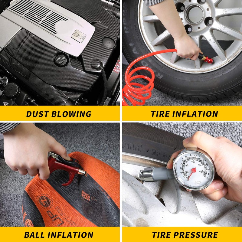 Hromee 16 Pieces Air Compressor Accessory Kit with 1/4 Inch